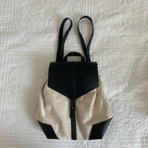 Deux Lux leather and canvas backpack